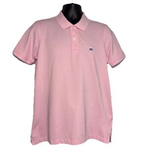 Brooks Brothers Performance Polo Shirt Slim Fit Casual Pink Mens XL
